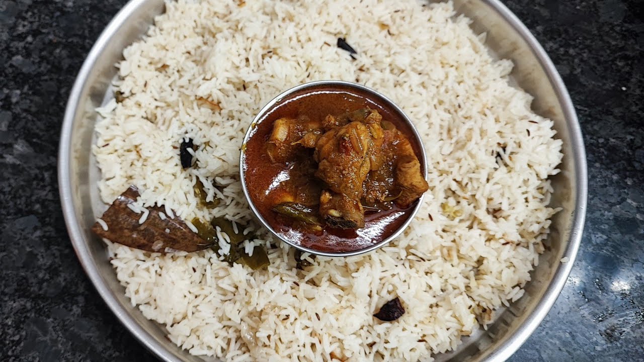 Telangana Special Bagara Rice in Pressure cooker with normal rice in ...