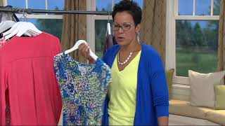 Carole Hochman Abstract Hydrangea Rayon Spandex Lounge Dress Set on QVC