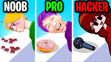 NOOB vs PRO vs HACKER In MAKEOVER RACE 3D!? (ALL LEVELS!)