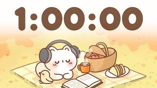 60 Minute Timer 🐱 1 Hour Study Timer for Classroom Focus