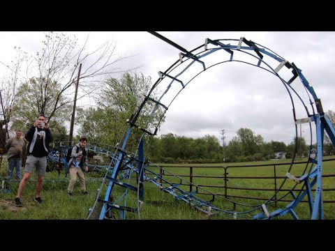 Camera flies off crazy backyard roller coaster