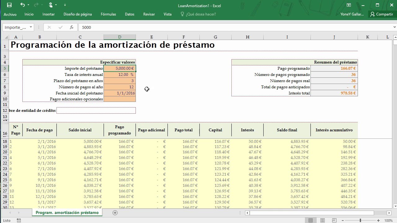 Plantillas En Excel Youtube