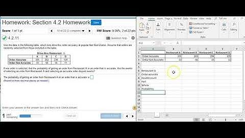 [4.2.11] Finding probability from a frequency table and identifying disjoint events
