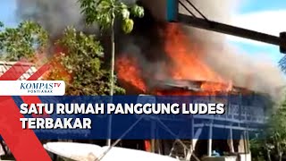 Satu Rumah Panggung di Desa Karassing Bulukumba Ludes Terbakar