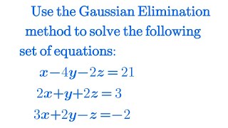 GAUSSIAN ELIMINATION METHOD FOR SOLVING SIMULTANEOUS EQUATIONS INVOLVING THREE UNKNOWNS Profile