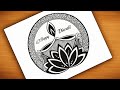 Easy Happy Diwali Drawing | Diya and Lotus Mandala Art Tutorial 🪔🎨