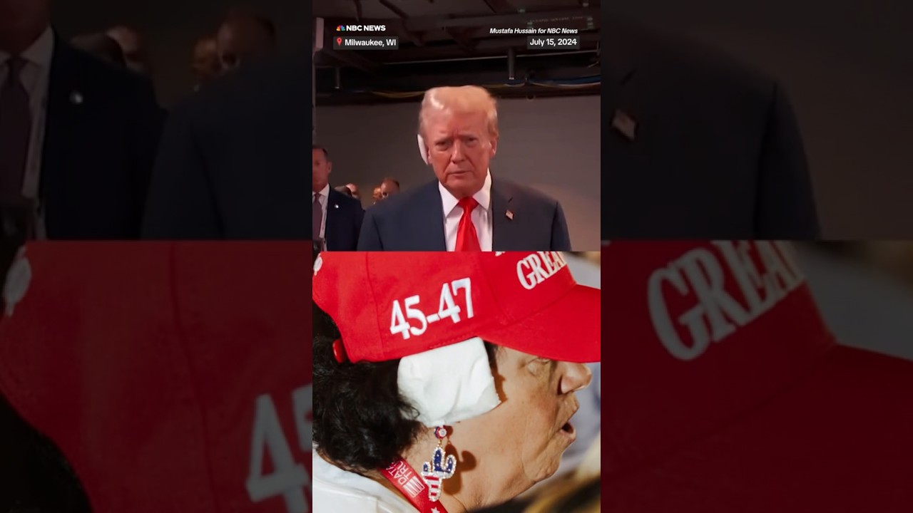 A vendor dressed as Uncle Sam gives away ear bandages ahead of Donald Trump’s speech at the RNC A vendor dressed as Uncle Sam gives away ear bandages ahead of Donald Trump’s speech at the RNC