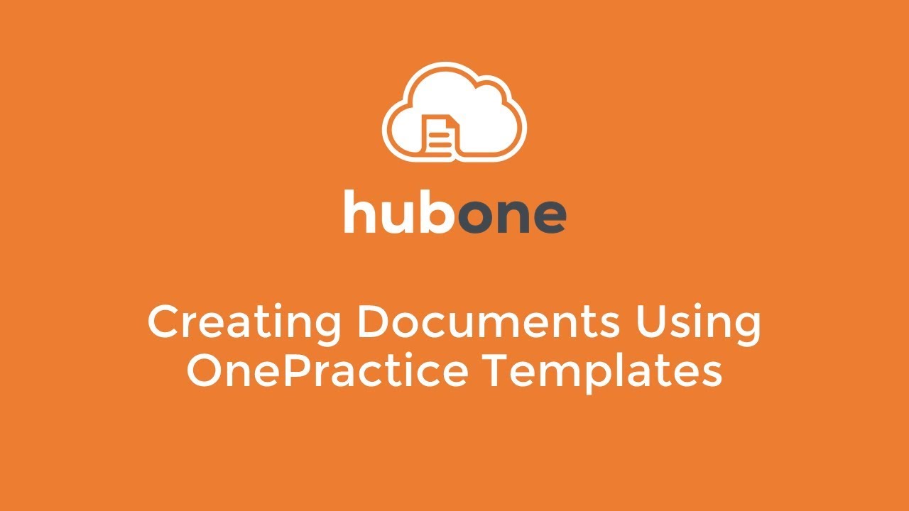 Creating Documents using OnePractice Templates - Legacy Version - YouTube