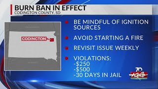 Codington County under burn ban