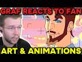 Graf Reacts to LOVELY ANIMATIONS &amp; ART BY FANS on QSMP 2 Minecraft