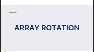 Famous Array Rotation In Java | Java Program To Rotate The Given Array Wealth