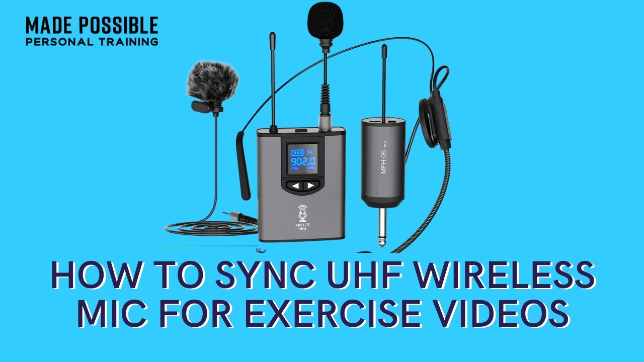 How to Sync and Pair UHF Wireless Microphone System Transmitter and  Receiver / Lapel Mic 