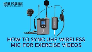 How to Sync and Pair UHF Wireless Microphone System Transmitter and Receiver / Lapel Mic