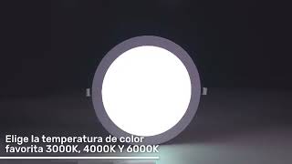 Ojo de buey Led flat cuadrado blanco 3W luz blanca - Almacenes Marriott