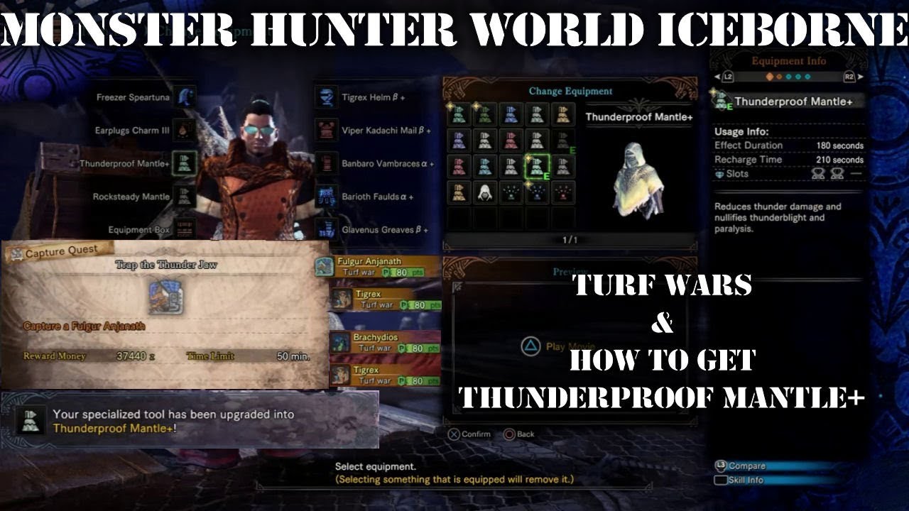 MHW Iceborne How to get Thunderproof Mantle+ and Tigrex. Beatdowns