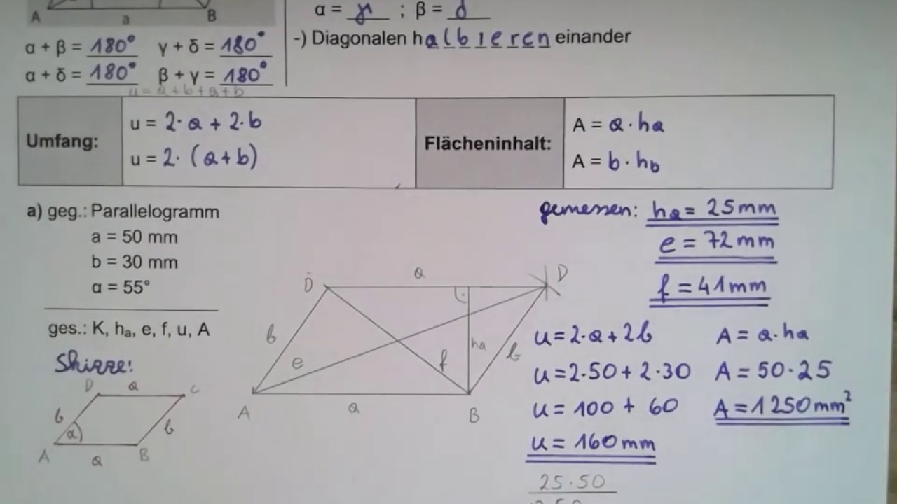 Parallelogramm Konstruieren Mit Zirkel Und Lineal www.youtube.com