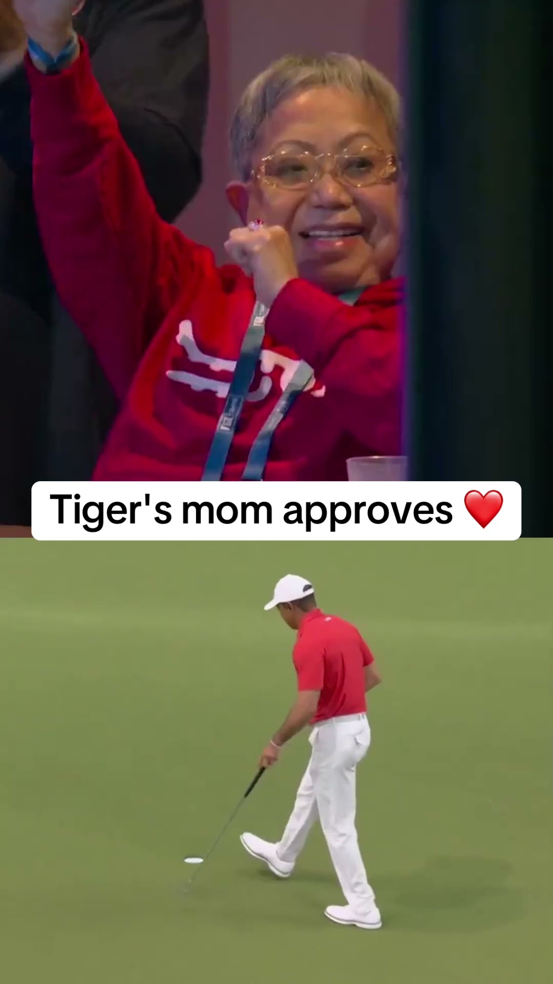 Tiger's mom approves ❤️