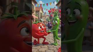 Pixar-style 3D animated anthropomorphic bitter gourd (karela) character standing in a colorful India