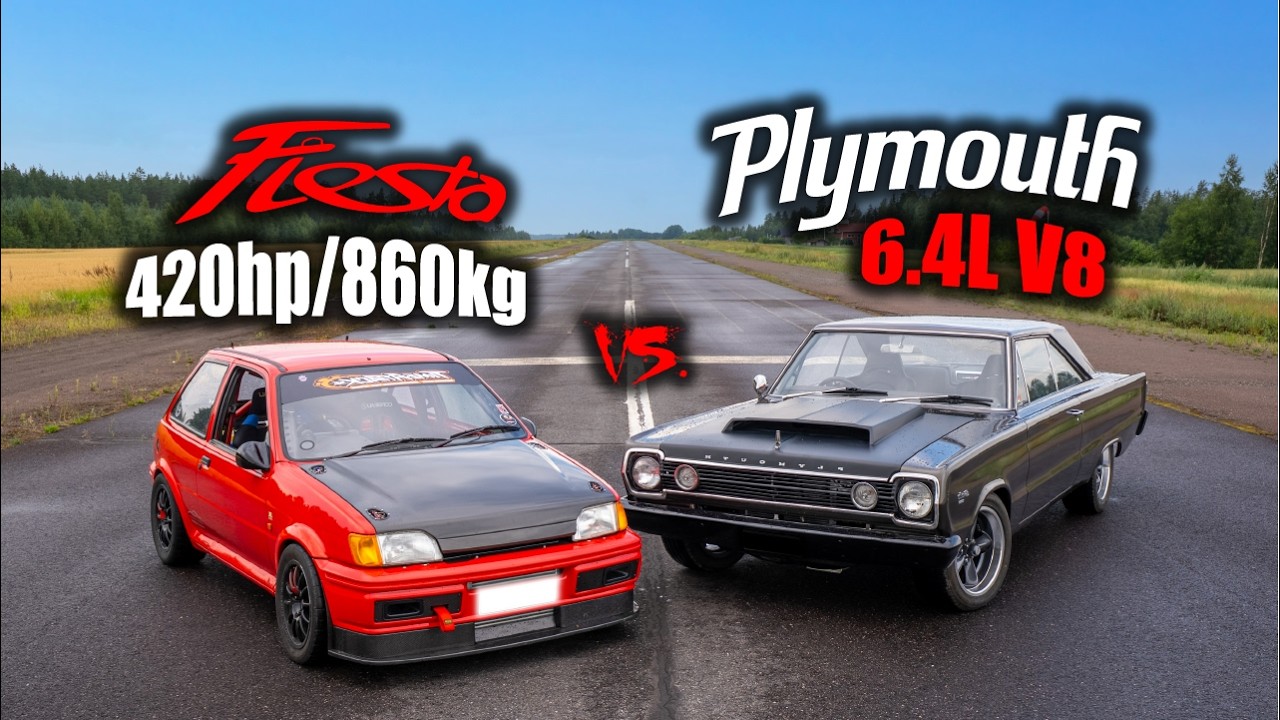 SUOMEN NOPEIN FORD FIESTA? VS. JENKKIRAUTA PLYMOUTH SATELLITE | KIIHDYTYSKISA