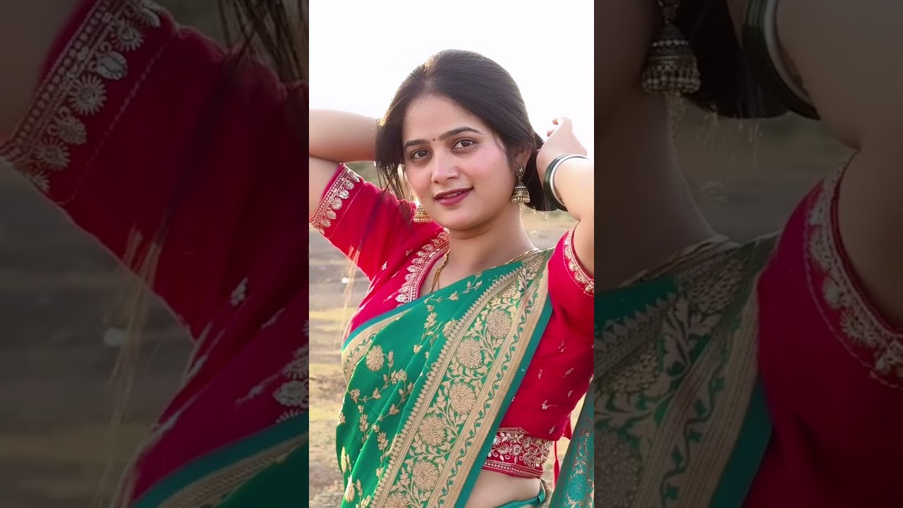 "गुलाबी साडीत किती सुंदर दिसते 😍🤩 | 