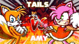Tails Vs Amy Sonic Sprite Animation
