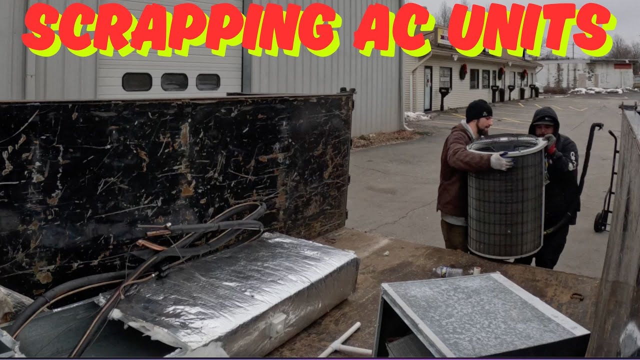 Утилизация кондиционеров и сортировка латуни и меди.