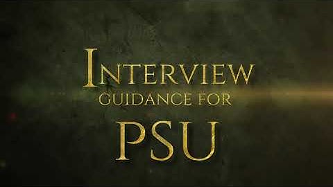 PSU Interview Guidance by Dr. Vijayender