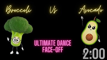 2 Minute Countdown Timer (with Music) | Broccoli vs Avocado Dance | Dance Face-Off