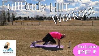 FullBody HIIT Workout // Online PE Workout and Mental Health // (Online Learning)