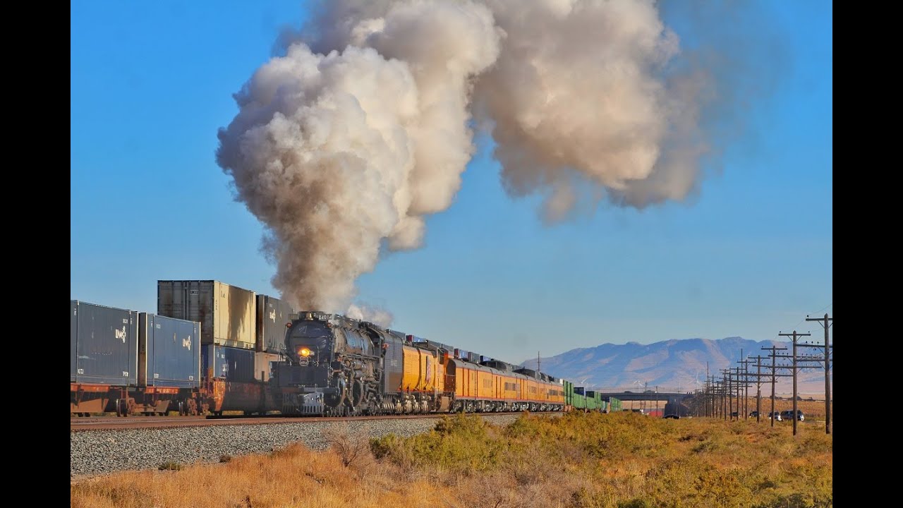 Union Pacific Big Boy 4014 departing Milford Utah - YouTube