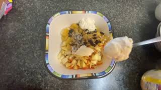 Mixed Fruit Salad Mayonies With Fruits Ramadan Special Russian Salad