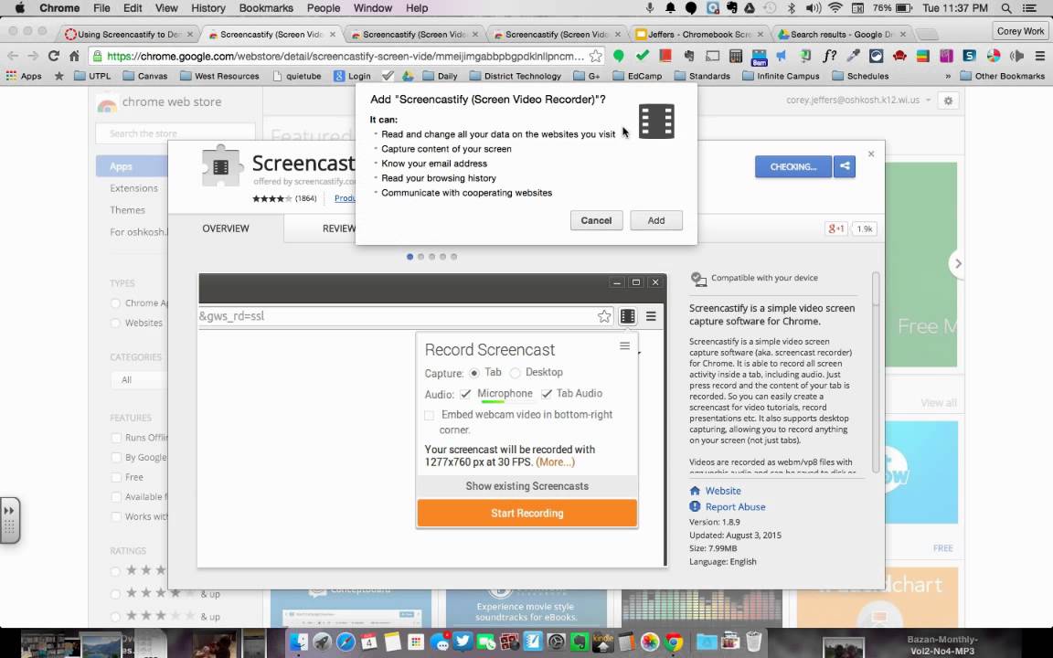 screencastify shuts down chrome everytime I open it screencastify shuts down chrome everytime I open it