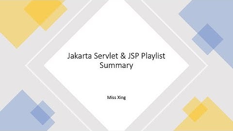 Jakarta Servlet & JSP PlaylistSummary