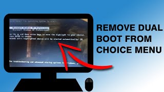 How to remove dual BOOT choice menu | windows XP