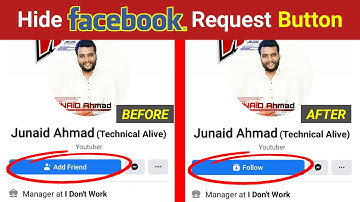 How to hide friend request button on Facebook || How to add follow button on Facebook