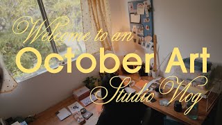 October Art Studio Vlog 🎨 Adobe MAX, Home Projects, Painting & More