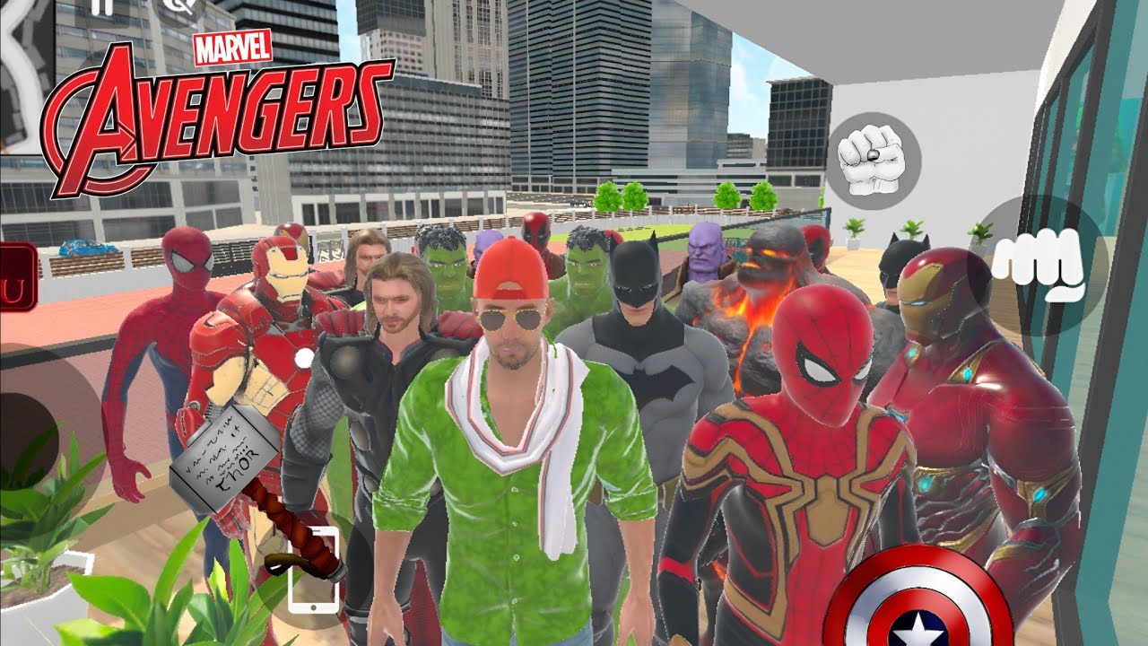 Franklin ki City Main Avengers Aa Gaye in Indian Theft Auto Simulator Game 