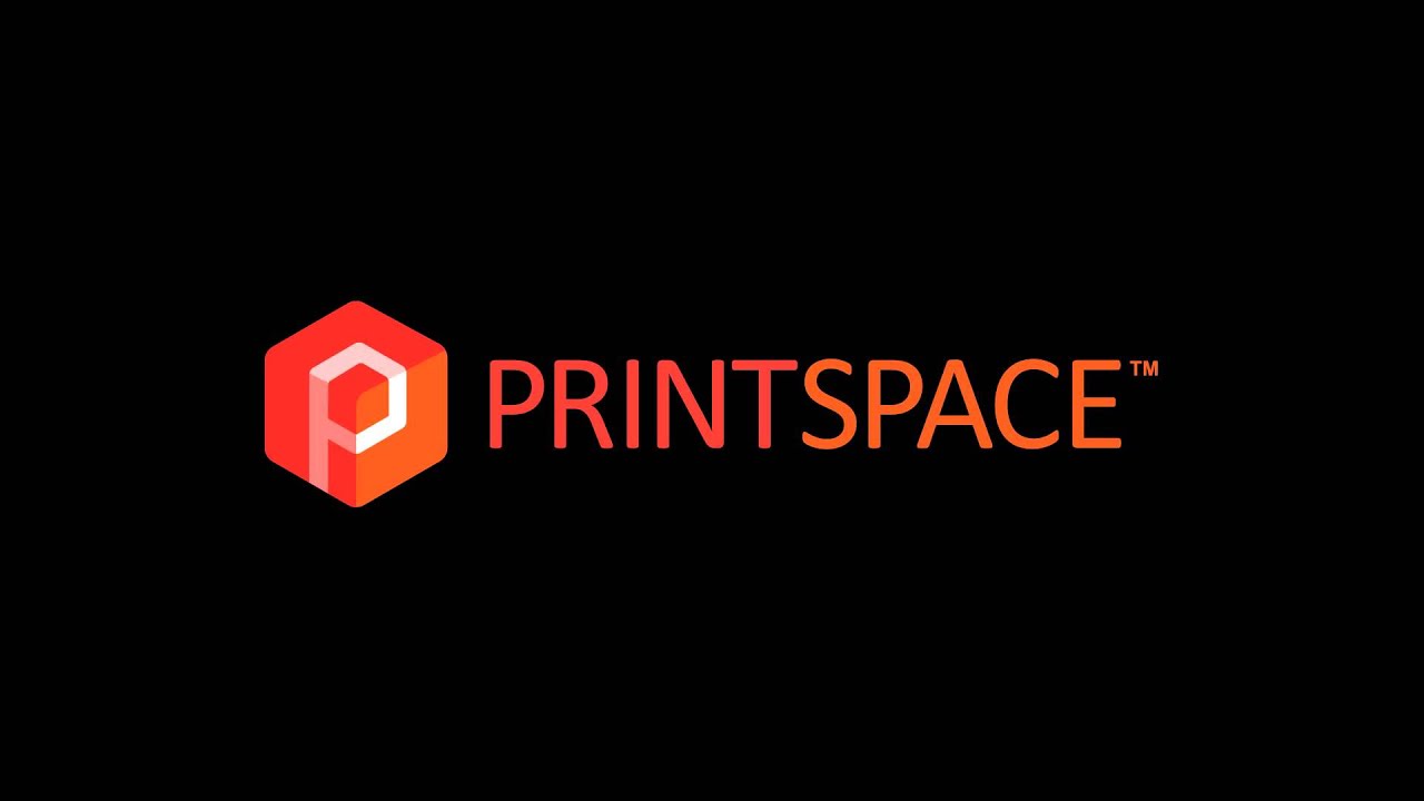PrintSpace logo on black w/audio