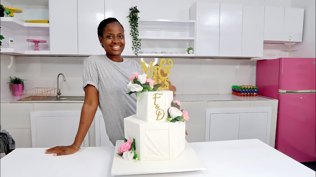 How to Decorate a WEDDING Cake from scratch