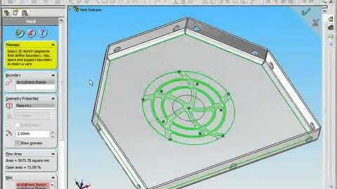 SolidWorks Sheetmetal Vent Feature Demonstration