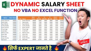 Dynamic Salary Sheet Creation in Excel with Power Query (No Formula Needed)