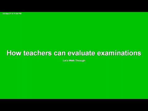 How Teachers can Evaluate Examinations?