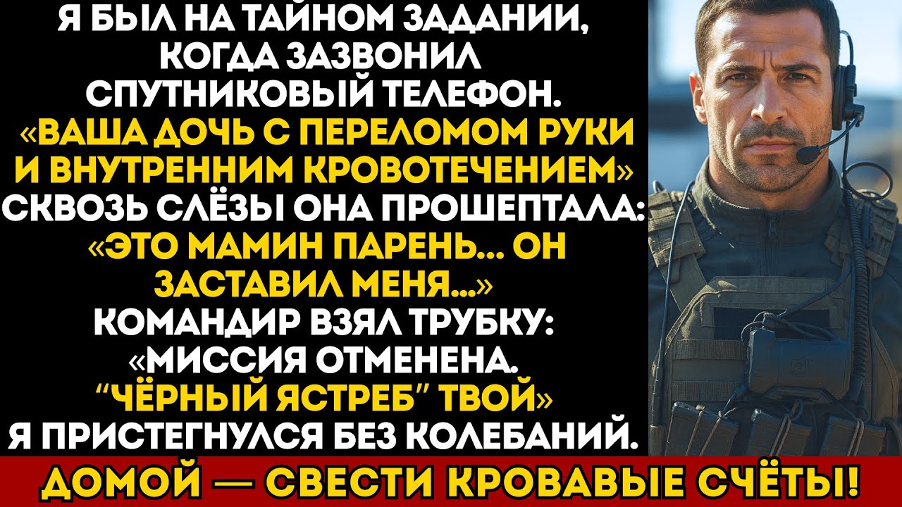 Звонок из больницы во время операции — у моей дочери сломаны рёбра. Командование передало мне...