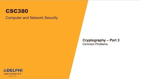 Cryptography - Part 3