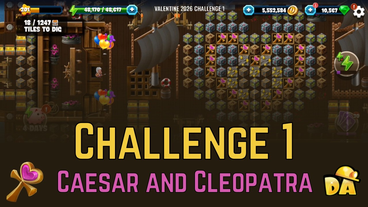 Challenge 1 - Caesar and Cleopatra - Diggy's Adventure