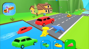 Shape-Shifting 🚁🚕 Walkthrough ALL Level Gameplay (Android, iOS Game) New Update level 59