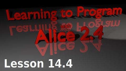 Alice Tutorial 2.4 Lesson 14.4 - Random Numbers and Object Parameters (2 of 2)