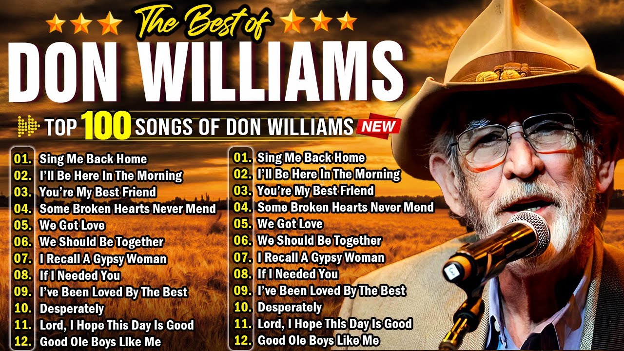 Don Williams Greatest Hits Mix Full Album 🌾 Pure Country from the Heart 🤠 Country Music Playlist