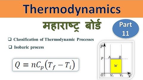 Thermodynamics - 11|Classification of Thermodynamic Processes|Isobaric Process|#dayalsir #physics