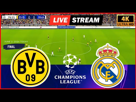 ⚽ Live Borussia Dortmund vs Real Madrid _ Champions League Final (UCL ) 2024 _ Football Simulation